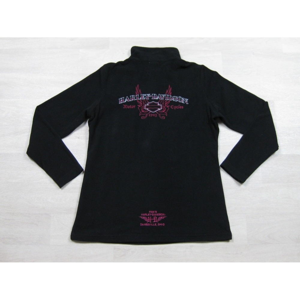 Harley-Davidson Fleece 1/4 Zip Pullover Sweatshirt‎ Women's (M) Motorcycle Biker - Picture 9 of 14